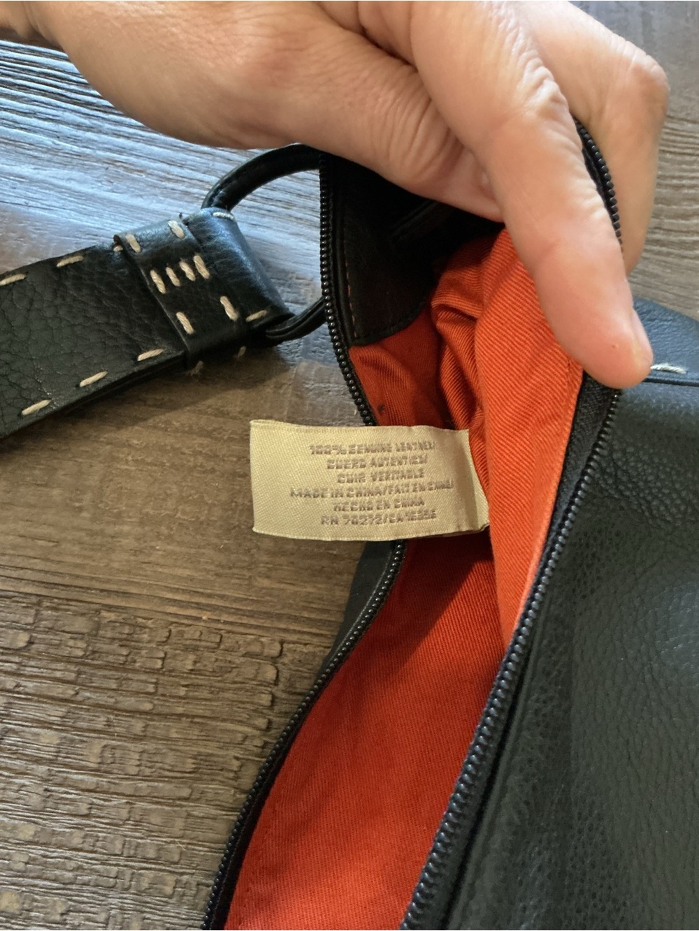 Sigrid Olsen Black Pebbled Leather Sloutchy Half Moon Hobo Shoulder Bag - Picture 9 of 12